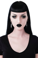 Load image into Gallery viewer, Black Rose Earrings