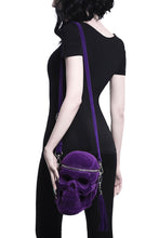 Load image into Gallery viewer, Grave Digger Skull Handbag [PLUM]
