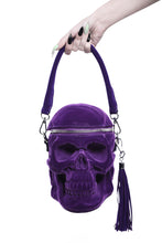 Load image into Gallery viewer, Grave Digger Skull Handbag [PLUM]
